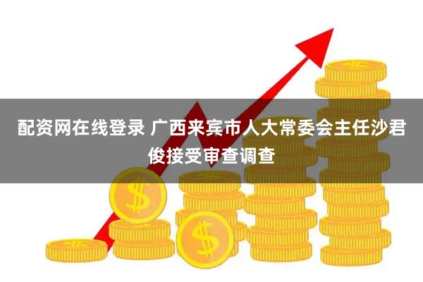 配资网在线登录 广西来宾市人大常委会主任沙君俊接受审查调查